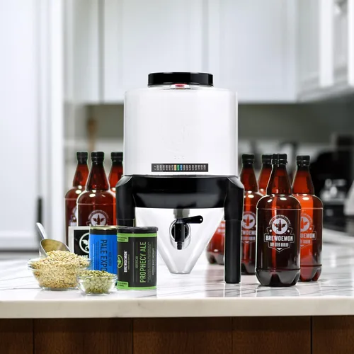 Miniatura 6 de Kit de fabricación de cerveza premium con botellas, no requiere AIRLOCK ni sifón, fermentador cónico elimina los sedimentos y hace una cerveza