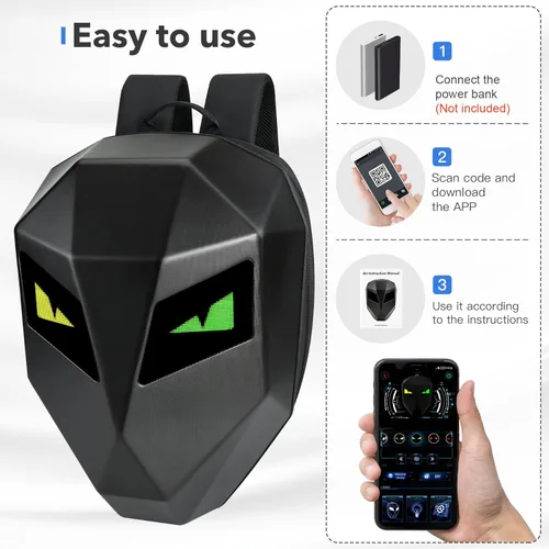 Miniatura 5 de Mochila para Motocicleta DABASHAN con Pantalla LED, (Backpack), Moda