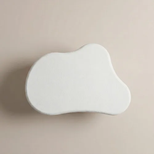 Miniatura 4 de Mesa de centro moderna de piedra, mesa de sala de estar, mesa con acabado texturizado de acento, mesa central de sofá para Blanco hueso