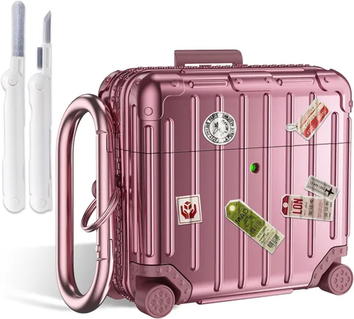 Miniatura 11 de Filoto Funda compatible con AirPods Pro 3, bonito diseño de maleta de moda para AirPods Pro de tercera generación, funda rígida protectora a prueba