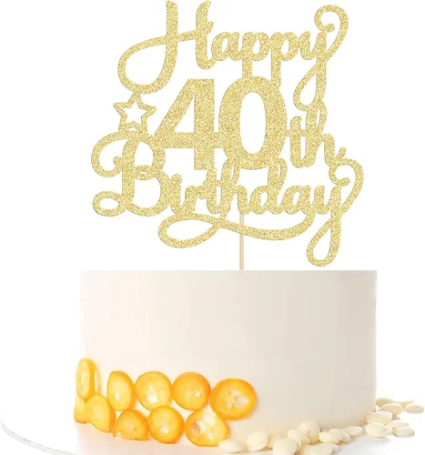 Miniatura 12 de 1 paquete de decoración de pastel de feliz 15 cumpleaños, topper de pastel dorado con purpurina Mis Quince 15, saludos a 15 años, adorno de pastel