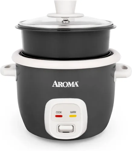 Miniatura 9 de AROMA® CoreCoat - Arrocera con cesta emergente para cocinar al vapor (4 tazas cocinadas, 2 tazas sin cocinar)