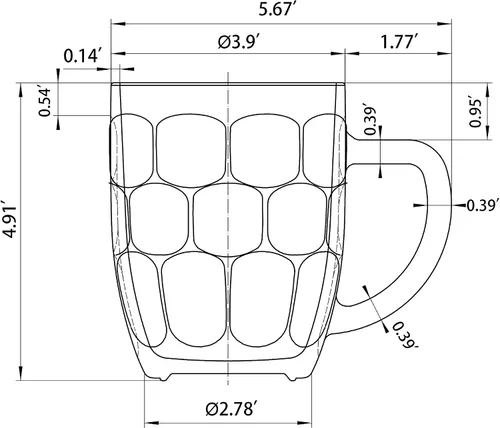 Miniatura 5 de Taza de cerveza Dimple Stein - 20 oz (paquete de 4)