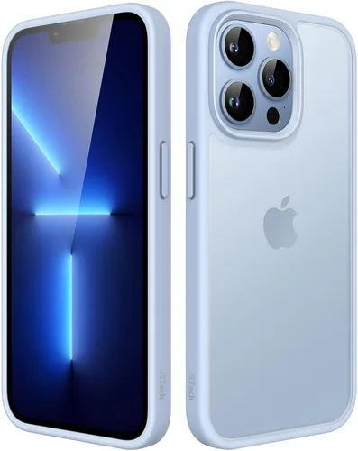 Miniatura 32 de JETech Funda mate para iPhone 13 de 6.1 pulgadas, a prueba de golpes, protección contra caídas de grado militar, cubierta trasera translúcida