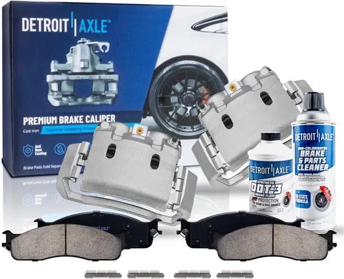 Miniatura 37 de Detroit Axle - Pastillas de freno de pinza de disco delantera izquierda para Impala Monte Carlo LeSabre Riviera DeVille Intrigue Bonneville - Juego