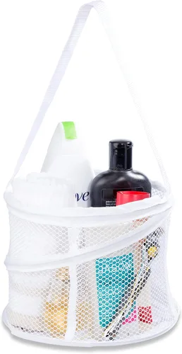 Miniatura 8 de Organizador personal de baño de 8" x 6", con 3 compartimientos grandes para organizar accesorios y con un agujero de drenaje en la parte inferior