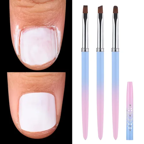 Miniatura 11 de Cepillos de limpieza de uñas, cepillos de uñas para limpiar errores de esmalte en las cutículas, cepillo de uñas resistente a acetona, cepillos