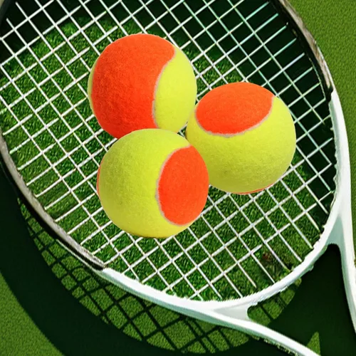 Miniatura 6 de Juego de 12/18/24/30/40 pelotas de tenis para niños, pelotas de tenis de baja compresión 25%-50% para principiantes, pelotas de entrenamiento