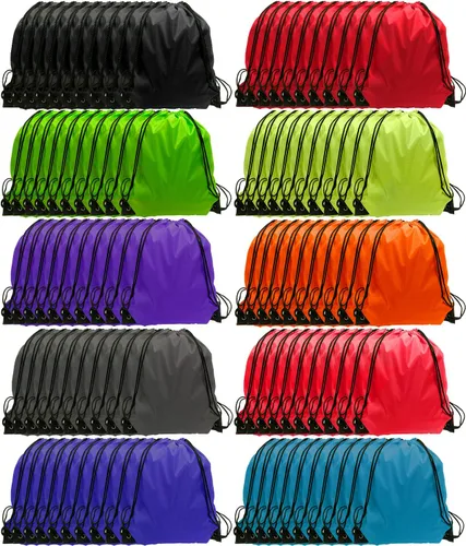 Mochila con cordón, bolsas con cordón, bolsa deportiva de nailon a granel, 10 colores, Deportes