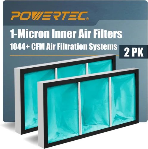 Miniatura 15 de POWERTEC Filtro de Aire Exterior de 5 Micrones para WEN 3410, POWERTEC AF4000/AF4001, Sistema de Filtración de Aire Shop Fox W1830, Repuesto