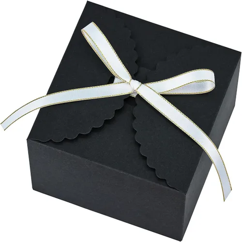Miniatura 8 de WEWILUCK Cajas de regalo plateadas con purpurina, 10 cajas de regalo pequeñas con tapas a granel para bodas, fiestas, cumpleaños, día de San
