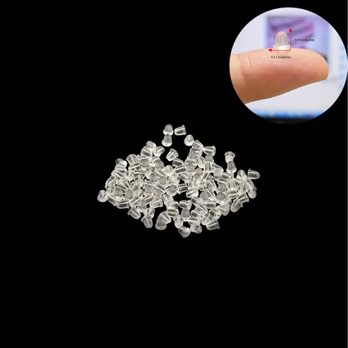 Miniatura 2 de Parte trasera de silicona para aretes, almohadillas de seguridad suaves y transparentes para las orejas, topes de embrague, repuesto para anzuelos