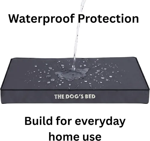 Miniatura 3 de The Dog's Bed - Cama ortopédica para perro, gris medio con ribete negro, impermeable, cama de apoyo con fundas reemplazables lavables, aprobada por