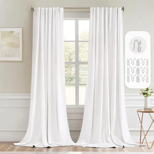 Miniatura 74 de MIULEE Cortinas opacas con pestaña trasera de 63 pulgadas de largo, juego de 2 paneles para sala de estar, dormitorio, privacidad, bolsillo