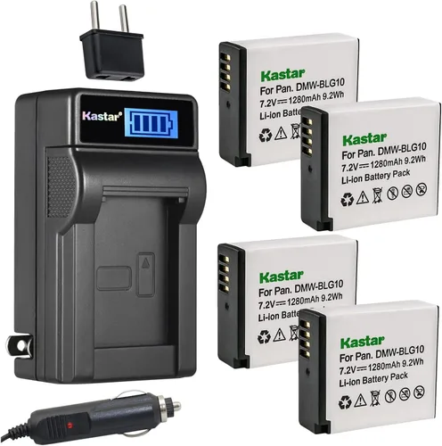 Miniatura 8 de Kastar Paquete de 2 baterías DMW-BLG10 y cargador de CA LCD compatible con cámaras Panasonic Lumix DMC-TZ81, Lumix DMC-TZ85, Lumix DC-ZS70, Lumix
