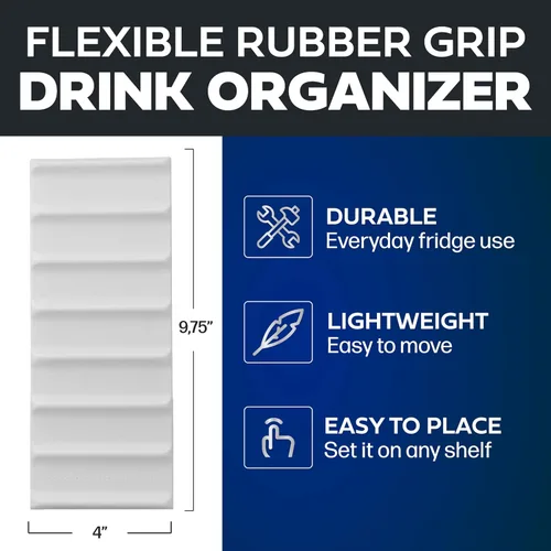 Miniatura 4 de Tapete Fridge Monkey - Organizador de Latas de Vino y Refrescos para Refrigerador - Soporte Organizador de Bebidas que Hace que las Latas y Botellas