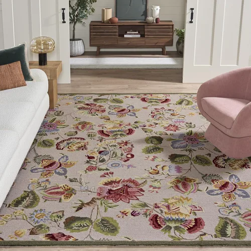 Miniatura 7 de SAFAVIEH Chelsea Collection - Alfombra decorativa de 2 pies 6 pulgadas x 4 pies, color marfil, lana de campo francesa enganchada a mano, ideal