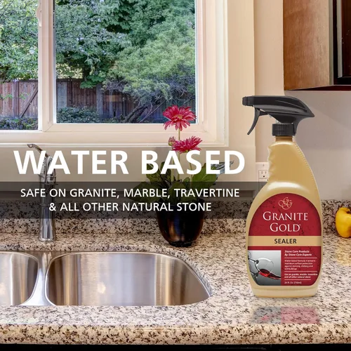 Miniatura 3 de Granite Gold Sellador en Aerosol a Base de Agua, Protección para Granito, Mármol, Travertino, Encimeras de Piedra Natural, 24 Onzas Líquidas