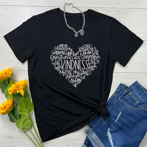 Miniatura 2 de YITAN Camisetas gráficas para mujer, lindas camisas casuales de algodón