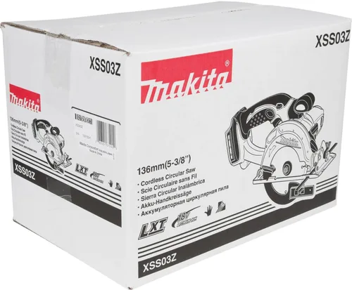 Miniatura 9 de Makita XSS03Z - Sierra circular inalámbrica de iones de litio de 18 V LXT de 5-3/8 pulgadas (solo herramienta, sin batería)