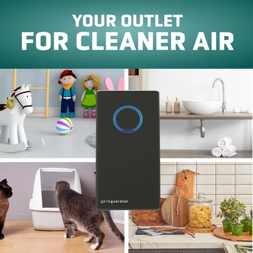 Miniatura 3 de Germ Guardian GG1100B 7” Purificador de aire enchufable pequeño, sanitizador de aire de pared para habitaciones pequeñas, refresca el aire, luz UV-C