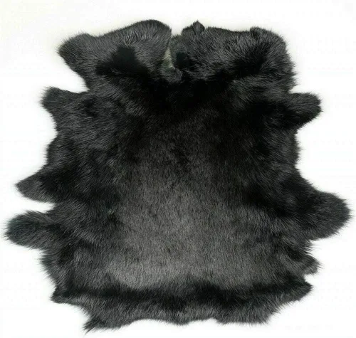 Natural Craft - Piel de conejo de origen ético, piel bronceada de 12 x 14 pulgadas para manualidades, manta de cuero de calidad de costura y