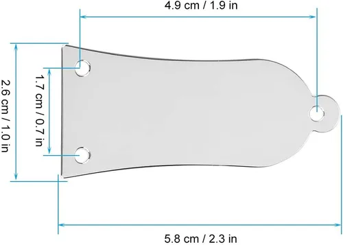 Miniatura 4 de 3 Agujeros Metal Bell en forma de campana de guitarra cubierta de varilla cubierta para guitarra eléctrica (plata)
