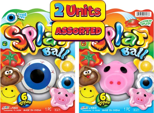 Miniatura 3 de JA-RU Pelotas antiansiedad esponjosas (2 bolas surtidas) juguetes sensoriales divertidos para niños y adultos, juguetes sensoriales para aliviar