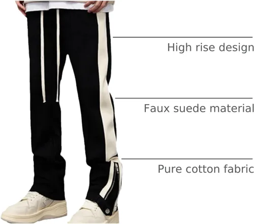 Miniatura 18 de Pantalones deportivos de gamuza sintética para mujer, pantalones de baile acampanados para hombre