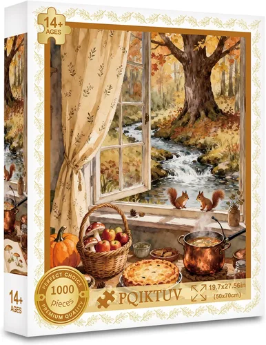 Rompecabezas de 1000 piezas para adultos, vista de ventana, rompecabezas de paisaje natural, decoración de pared familiar, rompecabezas imposible,