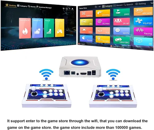 Miniatura 3 de [39800 juegos en 1] Pandora Box 3D Arcade Game Machine, Doble Wireless Joystick Arcade Console, función WiFi para agregar juegos en línea, PC