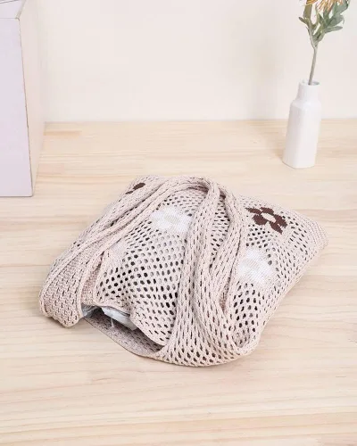 Miniatura 4 de ENBEI Bolsas bohemias, bolsa de punto de hombro, bolsa de mano Y2K estética, bolso de ganchillo lindo para mujeres, regalos hippie