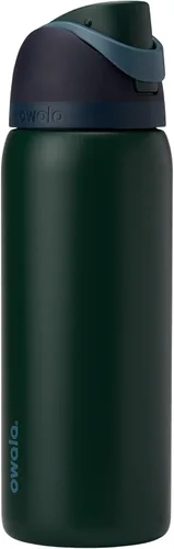 Miniatura 32 de Owala FreeSip - Botella de agua aislada de acero inoxidable con popote, botella de agua deportiva sin BPA, ideal para viajes, 32 onzas, verde putting