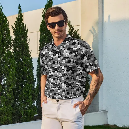 Miniatura 3 de Camisas polo divertidas para hombre de los años 80, camisas de golf de secado rápido que absorben la humedad, divertidas camisas polo de golf