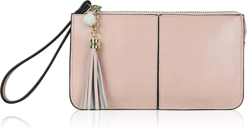 Miniatura 2 de Befen - Bolso clutch de mano de cuero con correa para teléfono celular, organizador de tarjetas