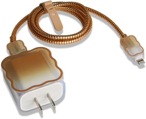 Miniatura 22 de Compatible con iPhone de 18 W/20 W, funda de cargador USB-C, bonito protector de cargador suave transparente con ondas de corazón 3D, bonito