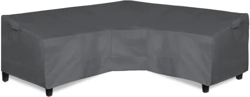 Miniatura 16 de Easy-Going Funda de sofá seccional para patio de alta resistencia 600D, 100 x 100 pulgadas, en forma de V, funda impermeable para sofá seccional