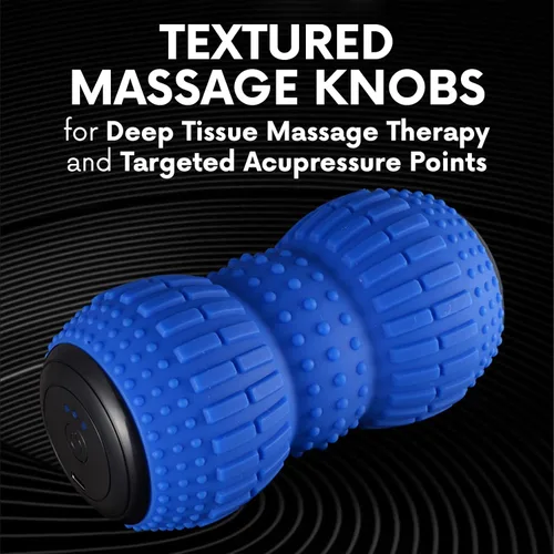 Miniatura 5 de ZeenKind Pelota de Masaje Vibradora en Forma de Maní para Fascitis Plantar, Alivio del Dolor Muscular con 4 Velocidades, Terapia de Tejido Profundo