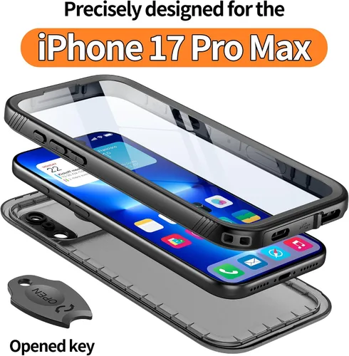 Miniatura 3 de Cozycase TOP Funda impermeable para iPhone 17 Pro Max - Grado militar resistente a todo 360 con protector de cámara de pantalla, doble IP68 a prueba