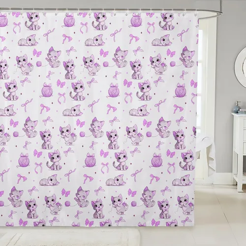 Miniatura 8 de Cortinas de ducha de vaquero occidental, cortinas de baño rústicas para niños, niñas y hombres, cortinas impermeables retro de estilo rústico con 12