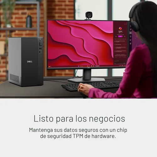 Miniatura 5 de Dell Tower Desktop ECT1250 - Procesador Intel Core Ultra 7-265, gráficos UHD, memoria de 16 GB, SSD M.2 de 1 TB, lector de tarjetas SD 3.0, teclado
