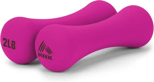 Miniatura 10 de RBX Pesas de mano, pesas de mano de neopreno para entrenamientos en casa, entrenamiento cardiovascular y de fuerza, equipo de gimnasio en casa