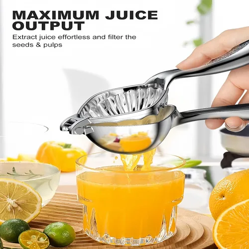 Miniatura 2 de WUJIE Exprimidor manual ligero de cítricos, prensa manual de limón y lima con gran capacidad, fácil de apretar prensa profesional de frutas