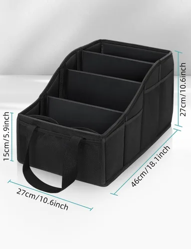 Miniatura 6 de YOHOOLYO Organizador de Asiento de Coche Organizador de Asiento Trasero de Coche con 4 Compartimentos, 4 Portavasos y 7 Bolsillos de Malla para Negro