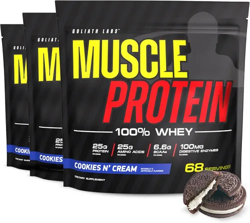 Miniatura 8 de COLOSSAL LABS Muscle Protein - Polvo de suero de leche [5 libras/paquete de 1] – Filtrado en frío, 0.88 oz de proteína pura, 0.18 oz de BCAA