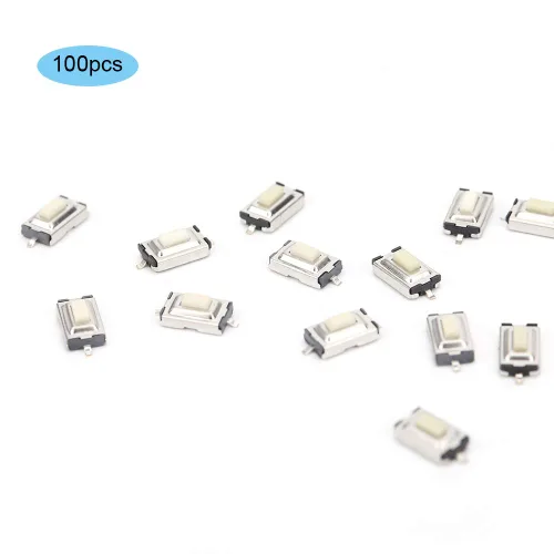 Miniatura 6 de Interruptor de botón táctil momentáneo, 100 interruptores de botón táctil de 0.118 x 0.236 x 0.098 in de alta sensibilidad de respuesta rápida Micro