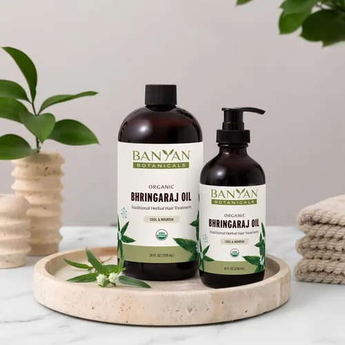 Miniatura 4 de Banyan Botanicals Aceite orgánico de Bhringaraj – Apoya el crecimiento saludable del cabello – Aceite hecho con métodos tradicionales – 8 onzas