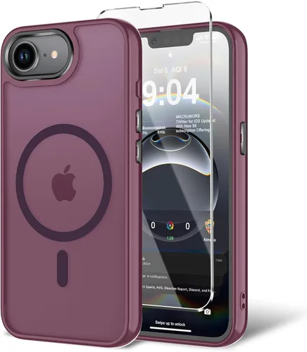 Miniatura 29 de Funda para iPhone 11 con protector de pantalla, compatible con MagSafe, ultra delgada, translúcida, mate, a prueba de golpes, color negro