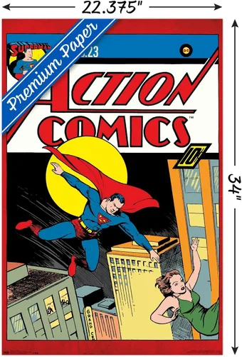 Miniatura 3 de Trends International DC Comics - Póster de pared de Superman - Action Comics 23, 22.375 x 34 pulgadas, versión premium sin marco