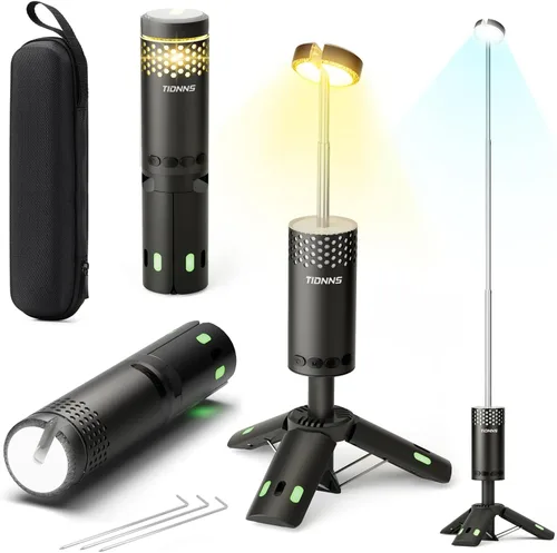 Miniatura 11 de Luces de Camping Recargables, Linterna de Camping Desmontable con Soporte, Lámpara de Campamento Telescópica Impermeable, Luz de Trabajo Magnética